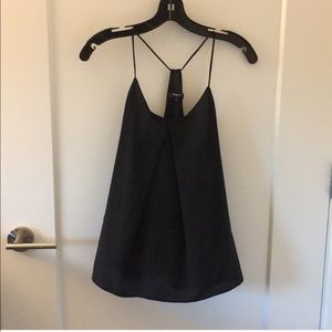 Madewell Black Crepe Swing Tank